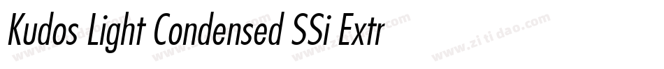 Kudos Light Condensed SSi Extra Light Condensed字体转换